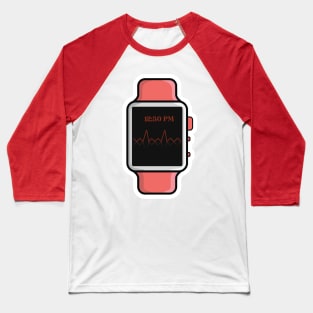 Smart Watch with Straps Sticker design vector illustration. Technology object icon concept. Smart technology device symbol sticker vector design with shadow. Baseball T-Shirt